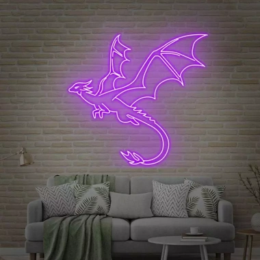 Đèn LED Neon Hình Rồng Treo Tường - Nhiều mẫu, kèm nguồn & miếng dán, giá 459.000₫