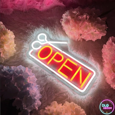 Đèn LED Neon OPEN 30x16cm - Bảng Hiệu Hair Salon Trang Trí Cửa Hàng, Giá Ưu Đãi 65.000 VNĐ 2