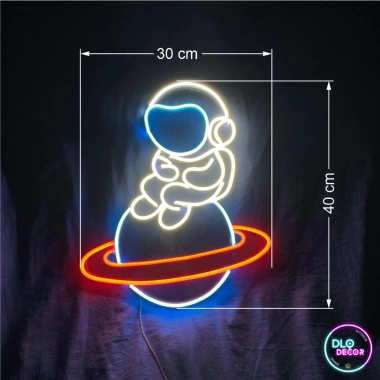 Đèn LED Neon Phi Hành Gia 40x30cm 3 màu xanh lam, trắng, đỏ trang trí phòng ngủ giá ưu đãi 89.000