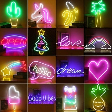 Đèn LED Neon Phòng Ngủ - Đa Mẫu, Giá Ưu Đãi 150.000 VND, Tạo Không Gian Sáng Tạo 6 Đèn LED Neon Phòng Ngủ - Đa Mẫu, Giá Ưu Đãi 150.000 VND, Tạo Không Gian Sáng Tạo 6