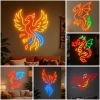 Đèn LED Neon Rồng Phượng Treo Tường - Trang Trí Quán Ăn, Nhà Hàng, Kèm Nguồn & Miếng Dán