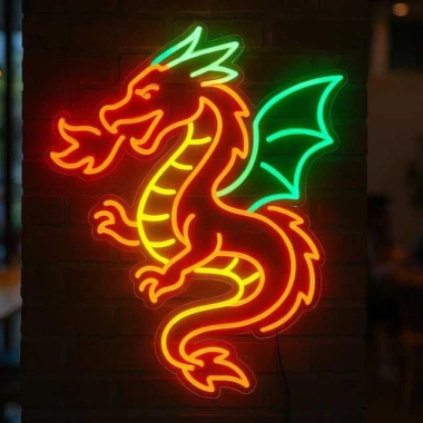 Đèn LED Neon Rồng Phượng Treo Tường - Trang Trí Quán Ăn, Nhà Hàng, Kèm Nguồn & Miếng Dán 5 Đèn LED Neon Rồng Phượng Treo Tường - Trang Trí Quán Ăn, Nhà Hàng, Kèm Nguồn & Miếng Dán 5
