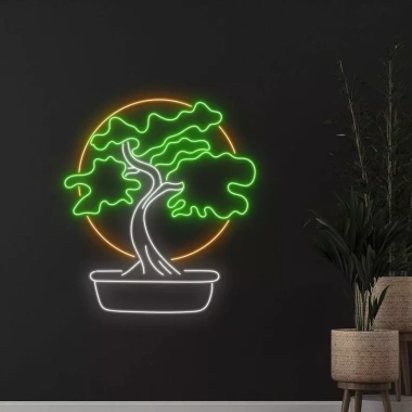 Đèn LED Neon Trang Trí Hình Chậu Cây Cảnh Treo Tường - Nhiều Mẫu, Kèm Nguồn và Miếng Dán, Giá Chỉ 100.000₫
