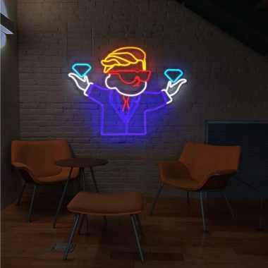Đèn LED Neon Trang Trí Hình Quý Ông Treo Tường - Nhiều Mẫu, Kèm Nguồn & Miếng Dán, Giá Ưu Đãi 529k