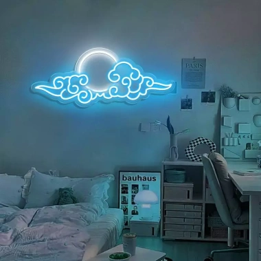Đèn LED Neon Trang Trí Núi Mây – Treo Tường Nhiều Mẫu, Kèm Nguồn & Miếng Dán – Giá 90k