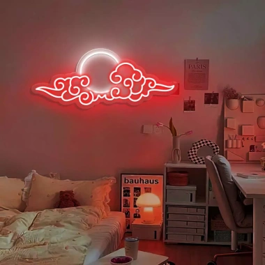 Đèn LED Neon Trang Trí Núi Mây – Treo Tường Nhiều Mẫu, Kèm Nguồn & Miếng Dán – Giá 90k
