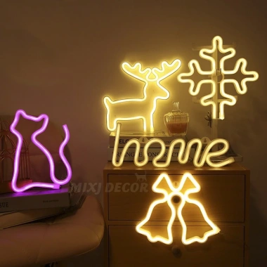 Đèn LED Neon Trang Trí Phòng Ngủ Treo Tường Đa Kiểu Màu Sắc Giảm 20k Tặng KEO DÍNH Giá 79.000 VND 5