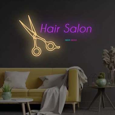 Đèn LED Neon Trang Trí Salon Tóc Treo Tường - Nhiều mẫu, kèm nguồn & miếng dán, chỉ 90.000₫
