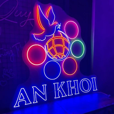 Đèn LED Neon tùy chỉnh tên chữ Decor dán tường phòng ngủ, quán bar, giá 9.000đ
