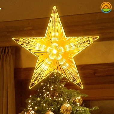 Đèn LED nhấp nháy ấm áp hình ngôi sao trang trí cây thông Noel - Giá 104.390 VND