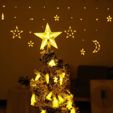 Đèn LED nhấp nháy ấm áp hình ngôi sao trang trí cây thông Noel - Giá 104.390 VND