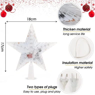 Đèn LED nhấp nháy ấm áp hình ngôi sao trang trí cây thông Noel - Giá 104.390 VND 9 Đèn LED nhấp nháy ấm áp hình ngôi sao trang trí cây thông Noel - Giá 104.390 VND 9