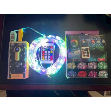 Đèn LED nháy nhạc 10M hình giọt lệ 16 triệu màu, USB, điều khiển app trang trí cây thông