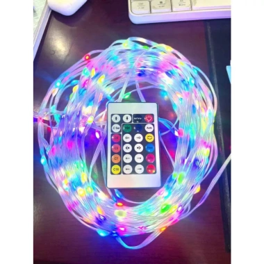 Đèn LED nháy nhạc 10M hình giọt lệ 16 triệu màu, USB, điều khiển app trang trí cây thông 10 Đèn LED nháy nhạc 10M hình giọt lệ 16 triệu màu, USB, điều khiển app trang trí cây thông 10