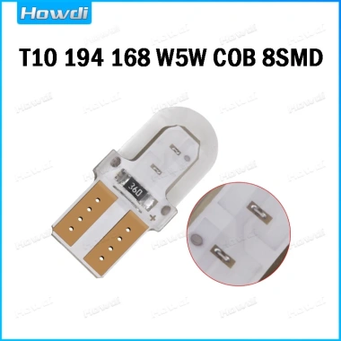 Đèn LED ô tô T10 194 168 W5W COB 8SMD silicon trắng sáng - Giá chỉ 10.857₫
