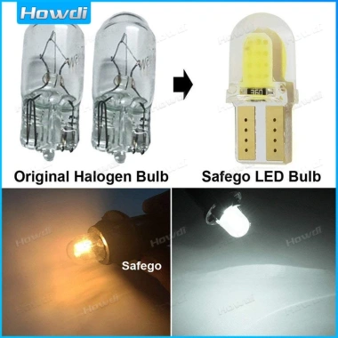 Đèn LED ô tô T10 194 168 W5W COB 8SMD silicon trắng sáng - Giá chỉ 10.857₫