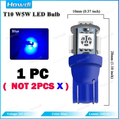 Đèn LED ô tô T10 5SMD 5.050 W5W 2.825 192 158 168 194 Trắng - Giảm giá 11.880 VND