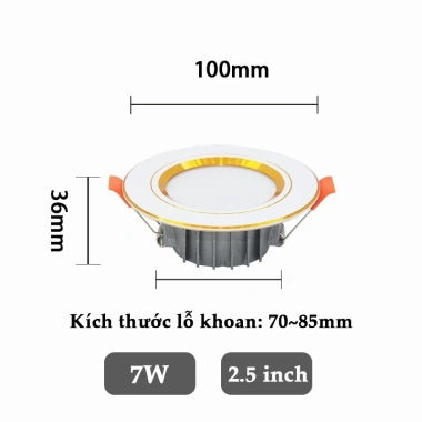 Đèn LED Ống Nhấn DOB Đúc Nhôm 7-12W Đôi Màu - Trang Trí Phòng Khách 89k 10