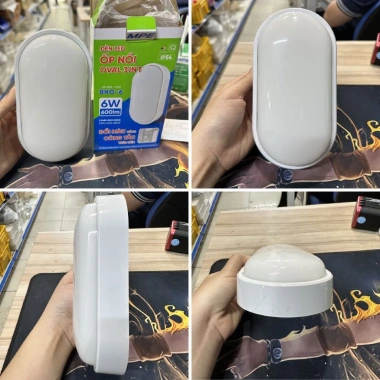 Đèn LED ốp nổi oval 3in1 BHO 6W/12W - 3 màu Trắng 6.500K Trung 4.000K Vàng 3.000K, 143.000₫ 2 Đèn LED ốp nổi oval 3in1 BHO 6W/12W - 3 màu Trắng 6.500K Trung 4.000K Vàng 3.000K, 143.000₫ 2