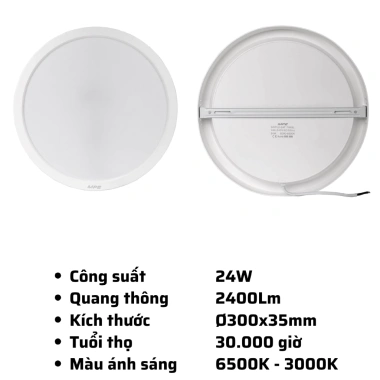 Đèn LED ốp trần gắn nổi MPE 12-24W thân nhựa chính hãng - Giá chỉ 119.000₫ 9