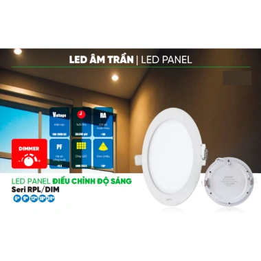 Đèn LED Panel âm trần nhôm RPL/DIM 6‑24W, MPE, 3.000‑6.500K – Điều chỉnh độ sáng, tiết kiệm năng lượng, giá ưu đãi 314.636₫