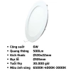 Đèn LED Panel âm trần nhôm RPL/DIM 6‑24W, MPE, 3.000‑6.500K – Điều chỉnh độ sáng, tiết kiệm năng lượng, giá ưu đãi 314.636₫ 8