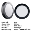 Đèn LED Panel ốp nổi MPE nhôm 12-24W, 6.500K trắng, 3.000K vàng, đổi 3 màu, giá 162.160₫ 7