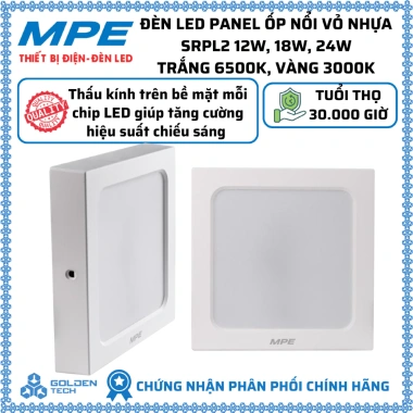 Đèn LED Panel ốp nổi SRPL2 SSPL2 12-24W Trắng 6.500K Vàng 3.000K Tiết kiệm năng lượng Giá chỉ 95.944₫