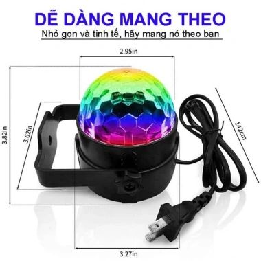 Đèn Led Party Light 7 Chế Độ, Chớp Nhịp Nhạc, Trang Trí Phòng - Giá 90.000 VND