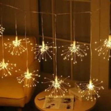 Đèn LED pháo bông 3 tầng 1 chùm điều khiển tùy ý ánh sáng vàng chỉ 35.000₫ 2