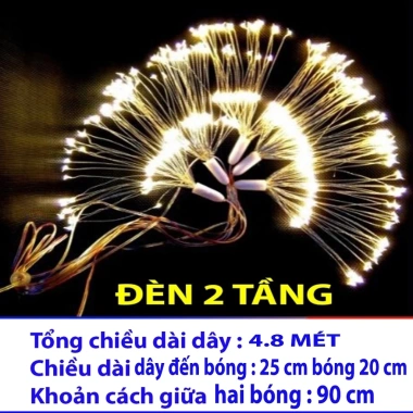 Đèn LED pháo bông 3 tầng 1 chùm điều khiển tùy ý ánh sáng vàng chỉ 35.000₫ 10