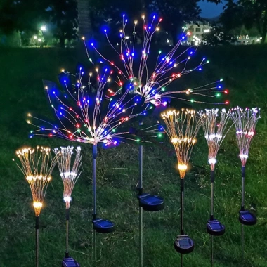 Đèn LED pháo bông bồ công anh năng lượng mặt trời 150 bóng, 8 chế độ nháy, chống nước, trang trí sân vườn ngoài trời - Giá 79.000 VND 7