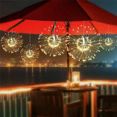Đèn LED Pháo hoa 5 chùm 500 bóng - Đèn thả nhà cửa, lễ Tết, giá ưu đãi 169k 3 Đèn LED Pháo hoa 5 chùm 500 bóng - Đèn thả nhà cửa, lễ Tết, giá ưu đãi 169k 3