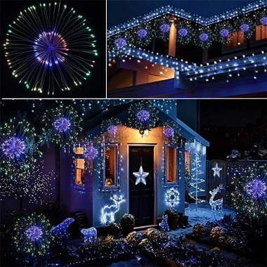 Đèn LED Pháo hoa 5 chùm 500 bóng - Đèn thả nhà cửa, lễ Tết, giá ưu đãi 169k 6 Đèn LED Pháo hoa 5 chùm 500 bóng - Đèn thả nhà cửa, lễ Tết, giá ưu đãi 169k 6