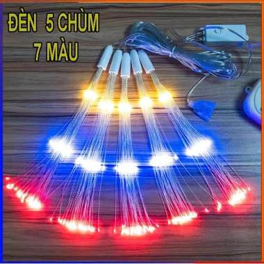 Đèn LED pháo hoa chớp nháy nhiều màu 2-3 tầng 5 chùm Trang trí nhà cửa giá rẻ 38k