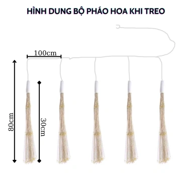 Đèn LED pháo hoa chớp nháy nhiều màu 2-3 tầng 5 chùm Trang trí nhà cửa giá rẻ 38k