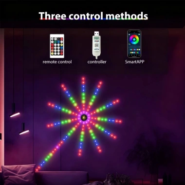 Đèn LED Pháo Hoa Trang Trí Nội Thất 16 Triệu Màu, Nhiều Chế Độ và Điều Khiển, Giá Ưu Đãi 75.479₫