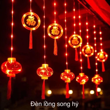 Đèn LED Rèm Lồng Đỏ Siêu Sáng 220V - Trang Trí Lễ Tết May Mắn, Giá ưu đãi 125k