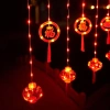 Đèn LED Rèm lồng vòng tròn Chữ Phúc 4m- Trang trí Tết, phích cắm nối tiếp, 175k 9