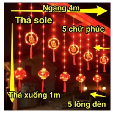 Đèn Led Rèm Thả Đèn Lồng Cắm Điện Trang Trí Tết – Giá 79.000 VNĐ, Sáng Lung Linh 8 Đèn Led Rèm Thả Đèn Lồng Cắm Điện Trang Trí Tết – Giá 79.000 VNĐ, Sáng Lung Linh 8