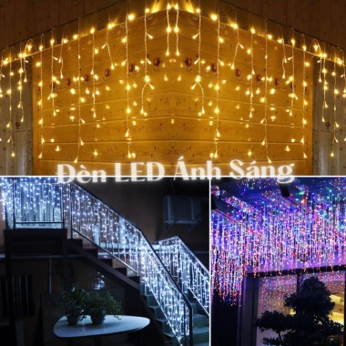 Đèn LED Rèm Thả Màn Ngoài Trời 4-12m Chống Nước Siêu Đẹp Giá 100k Giảm Giá