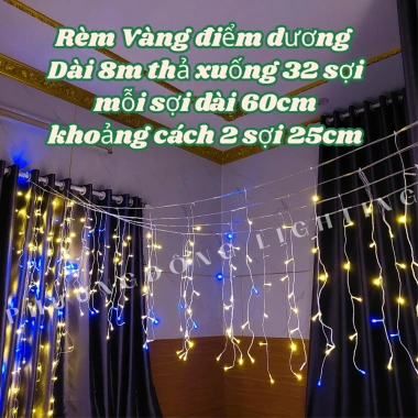 Đèn LED rèm thả so le 8 chế độ chớp nháy, ngoài trời, phích cắm nối dài - Giá 100.000đ 9