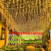 Đèn LED rèm thả so le 8 chế độ chớp nháy, ngoài trời, phích cắm nối dài - Giá 100.000đ 10