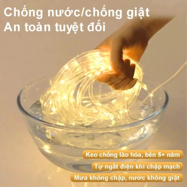 Đèn Led RGB 16 Triệu Màu 10m/20m Giọt Lệ Nháy Nhạc Remote - Giá 45.000₫ 3