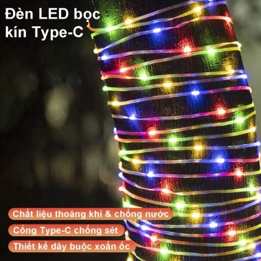Đèn Led RGB 16 Triệu Màu 10m/20m Giọt Lệ Nháy Nhạc Remote - Giá 45.000₫ 5