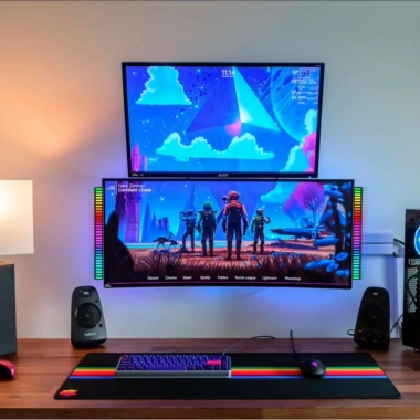 Đèn LED RGB nháy nhạc, cảm biến âm thanh siêu nhạy – Đèn khí quyển ô tô, trang trí bàn làm việc, chỉ 35.000₫
