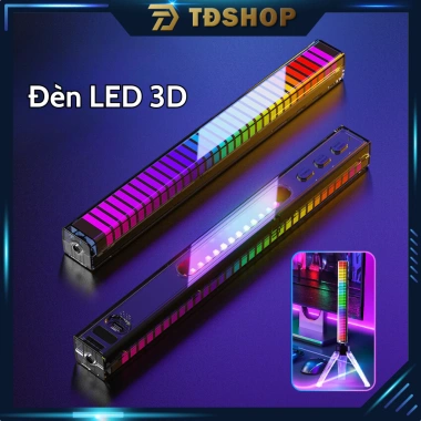 Đèn Led RGB nháy theo nhạc 16 triệu màu, gắn xe hơi, để bàn laptop, có pin, giá tốt 98.000₫