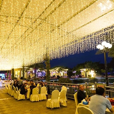 Đèn LED rủ thả mành cao cấp 12-16m – Trang trí ngoài trời, giá chỉ 99.000₫
