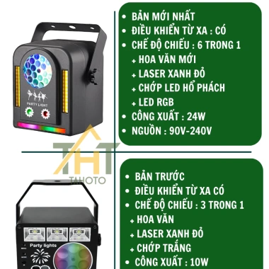 Đèn Led Sân Khấu S8 Pro 6 In1 – Hoa Văn nháy theo nhạc, vũ trường & karaoke, giá 649.000₫ 7