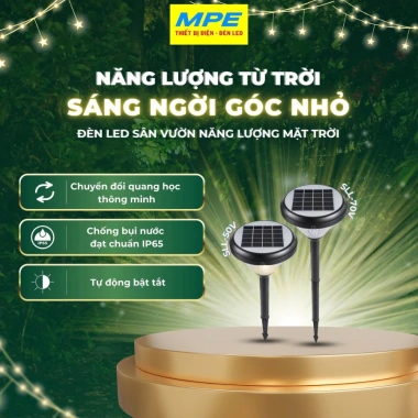 Đèn LED sân vườn năng lượng mặt trời 3.000K ánh sáng vàng 12h SLL-50V/70V 1,304,000₫
